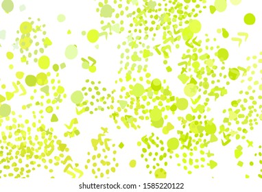 Light Green, Yellow vector texture with abstract forms. Colorful chaotic forms with gradient in modern style. Best smart design for your business.