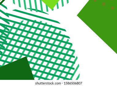 Light Green, Yellow vector texture with poly style with circles, cubes. Circles, lines, rhombus with colorful gradient. Best design for poster, banner.