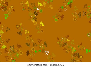 Light Green, Yellow vector texture with abstract forms. Colorful chaotic forms with gradient in modern style. Elegant design for wallpapers.