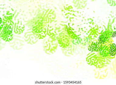Light Green, Yellow vector texture with abstract forms. Modern abstract illustration with colorful random forms. Background for a cell phone.