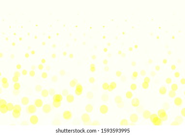 Light Green, Yellow vector texture with disks. Modern abstract illustration with colorful water drops. Pattern for ads, leaflets.