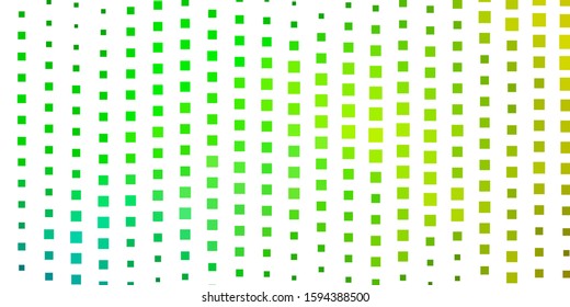 Light Green, Yellow vector texture in rectangular style. Rectangles with colorful gradient on abstract background. Pattern for commercials, ads.
