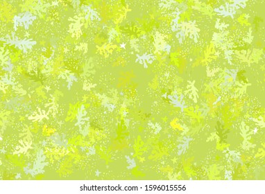Light Green, Yellow vector texture with abstract forms. Illustration with colorful gradient shapes in abstract style. Elegant design for wallpapers.