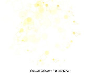 Light Green, Yellow vector texture with poly style with circles, cubes. Illustration with colorful circles, triangles, rectangles. Pattern for booklets, leaflets