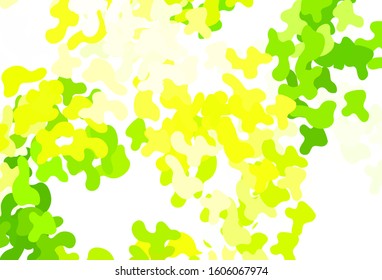 Light Green, Yellow vector texture with abstract forms. Colorful chaotic forms with gradient in modern style. Background for a cell phone.