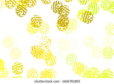 Light Green, Yellow vector texture with disks. Illustration with set of shining colorful abstract circles. Pattern for futuristic ad, booklets.