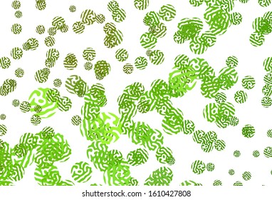 Light Green, Yellow vector texture with abstract forms. Illustration with colorful gradient shapes in abstract style. Simple design for your web site.