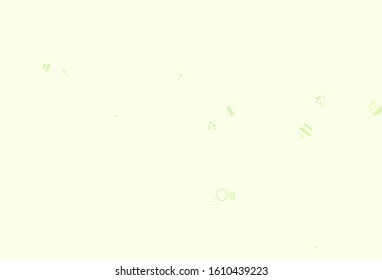 Light Green, Yellow vector texture with triangular style with circles. Modern abstract illustration with colorful dots, lines. Template for wallpapers.