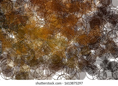 Light Green, Yellow vector texture with triangular style with circles. Abstract gradient illustration with circles, triangles. Best design for poster, banner.