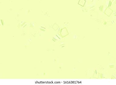 Light Green, Yellow vector texture with poly style with circles, cubes. Abstract gradient illustration with circles, triangles, cubes. Template for wallpapers.
