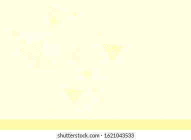 Light Green, Yellow vector texture with triangular style with circles. Modern abstract illustration with colorful dots, lines. Pattern for websites.