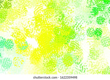 Light Green, Yellow vector texture with abstract forms. Simple colorful illustration with abstract gradient shapes. Background for a cell phone.