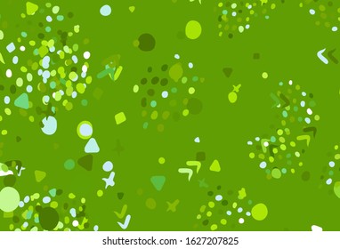 Light Green, Yellow vector texture with abstract forms. Simple colorful illustration with abstract gradient shapes. Modern design for your business card.