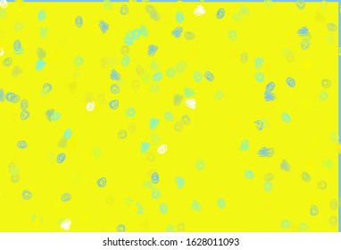Light Green, Yellow vector texture with disks. Abstract illustration with colored bubbles in nature style. Design for business adverts.