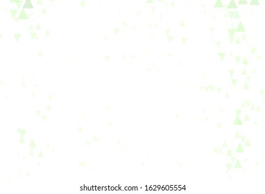 Light Green, Yellow vector texture with triangular style with circles. Decorative design in abstract style with lines, dots. Pattern for commercials.