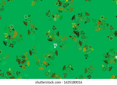 Light Green, Yellow vector texture with abstract forms. Decorative design in abstract style with random forms. Modern design for your business card.