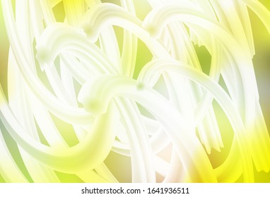 Light Green, Yellow vector texture with bent lines. Geometric illustration in abstract style with gradient.  Template for cell phone screens.