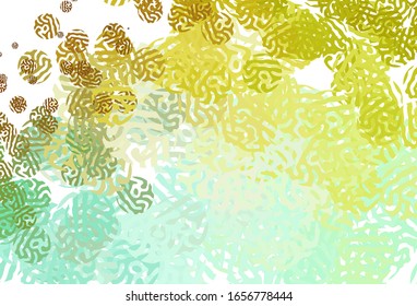 Color verde claro, textura vectorial amarilla con formas abstractas. Ilustración con formas de degradado coloridas en estilo abstracto. Diseño sencillo para su sitio web.