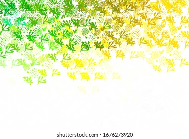 Color verde claro, textura vectorial amarilla con formas abstractas. Diseño decorativo en estilo abstracto con formas aleatorias. Diseño sencillo para su sitio web.