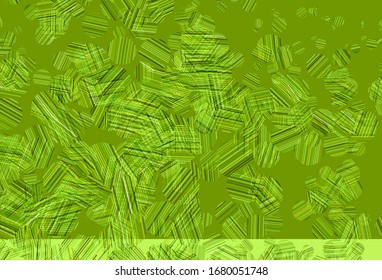 Light Green, Yellow vector texture with disks. Glitter abstract illustration with blurred drops of rain. Design for your business advert.