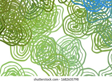 Light Green, Yellow vector texture with wry lines. Creative illustration in halftone style with gradient. Abstract design for your web site.