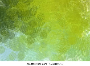 Light Green, Yellow vector texture with disks. Beautiful colored illustration with blurred circles in nature style. Pattern for textures of wallpapers.