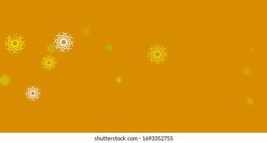 Light Green, Yellow vector texture with memphis shapes. Modern abstract illustration with gradient random forms. Modern design for your ads.