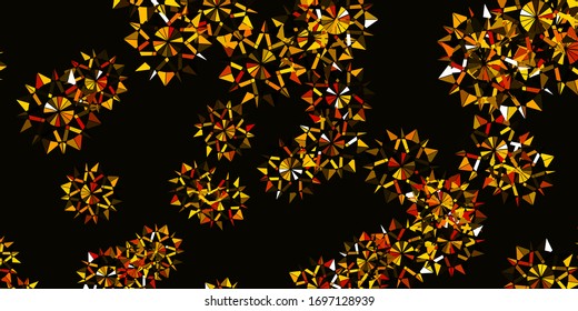 Color verde claro, textura vectorial amarilla con copos de nieve brillantes. Ilustración de color degradado con elementos de nieve en estilo de Navidad. Afiche, cartel para el diseño de Año Nuevo.