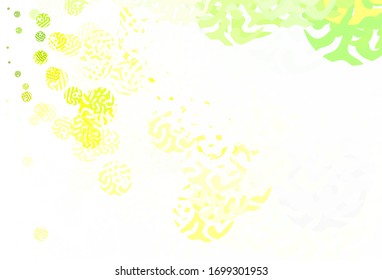 Light Green, Yellow vector texture with abstract forms. Illustration with colorful gradient shapes in abstract style. Modern design for your business card.