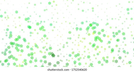 Light green, yellow vector texture with memphis shapes. Simple design in abstract style with gradient forms. Elegant design for wallpaper set.