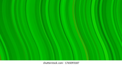 Light Green, Yellow vector texture with wry lines. Colorful illustration, which consists of curves. Pattern for commercials, ads.