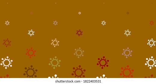 Light Green, Yellow vector texture with disease symbols. Abstract illustration with biological gradient shapes. Simple drawing against danger fever.
