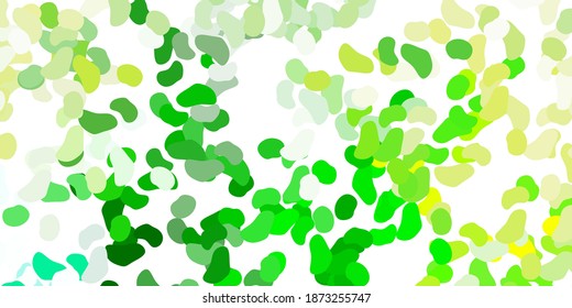 Textura vectorial verde claro, amarillo con formas memphis. Diseño simple en estilo abstracto con formas degradadas. Diseño inteligente para su negocio.