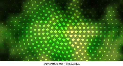 Light Green, Yellow vector texture with beautiful stars. Modern geometric abstract illustration with stars. Design for your business promotion.