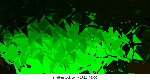 Light green, yellow vector texture with random triangles. Illustration with abstract colorful triangle shapes. Start design for insperarion.