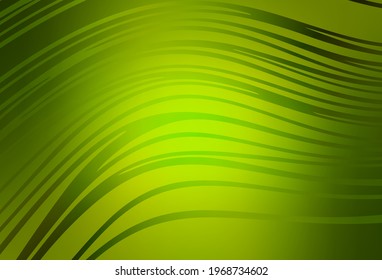 Light Green, Yellow vector texture with curved lines. Brand new colorful illustration in curved style. Background for cell phone screens.