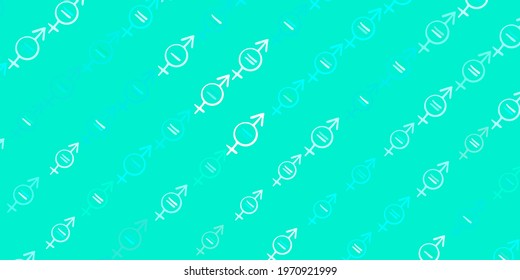 Light Green, Yellow vector texture with women rights symbols. Simple design in abstract style with women rights activism. Design for International Women Day.