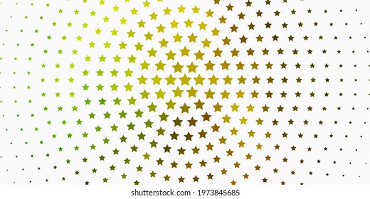 Light Green, Yellow vector texture with beautiful stars. Colorful illustration in abstract style with gradient stars. Design for your business promotion.