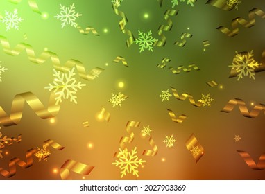 Light Green, Yellow vector texture in birthday style. Colorful illustration with Christmas simbols and signs. Pattern for booklets, leaflets of education.