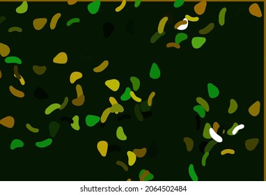 Light Green, Yellow vector texture with random forms. Colorful chaotic forms with gradient in modern style. Best smart design for your business.