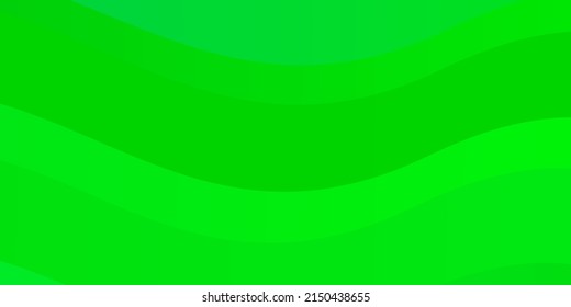 Light Green, Yellow vector texture with curves. Bright sample with colorful bent lines, shapes. Best design for your posters, banners.