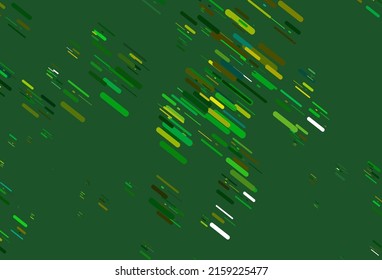 Light Green, Yellow vector texture with colorful lines. Modern geometrical abstract illustration with staves. Backdrop for TV commercials.