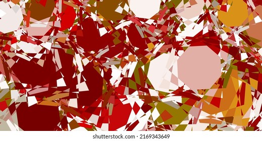Verde claro, textura vectorial amarilla con triángulos aleatorios. Magnífica ilustración abstracta con formas triangulares, formas. Plantilla para comerciales.
