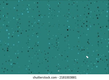 Verde claro, textura vectorial amarilla en estilo poly con círculos, cubos. Ilustración con círculos coloridos, triángulos, rectángulos. Plantilla moderna para su página de inicio.