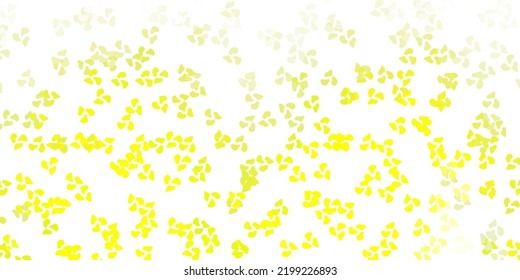 Light green, yellow vector texture with memphis shapes. Colorful illustration with simple gradient shapes. Modern design for your ads.