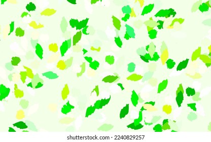 Light Green, Yellow vector texture with abstract forms. Modern abstract illustration with colorful random forms. Modern design for your business card.