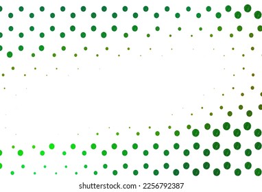 Light green, yellow vector texture with disks. Abstract illustration with colored bubbles in nature style. Pattern of water, rain drops.