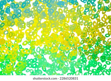 Light Green, Yellow vector texture with disks. Beautiful colored illustration with blurred circles in nature style. Design for posters, banners.