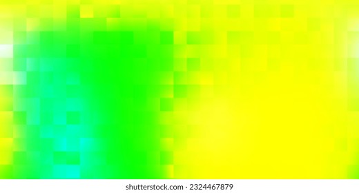 Light green, yellow vector texture with memphis shapes. Colorful illustration with simple gradient shapes. Background for cell phones.