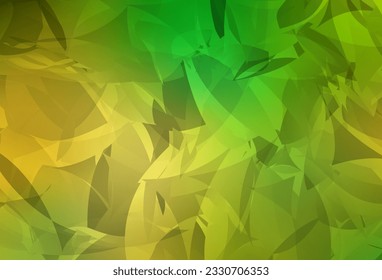 Light Green, Yellow vector texture with abstract poly forms. Modern abstract illustration with colorful random forms. Modern design for your business card.